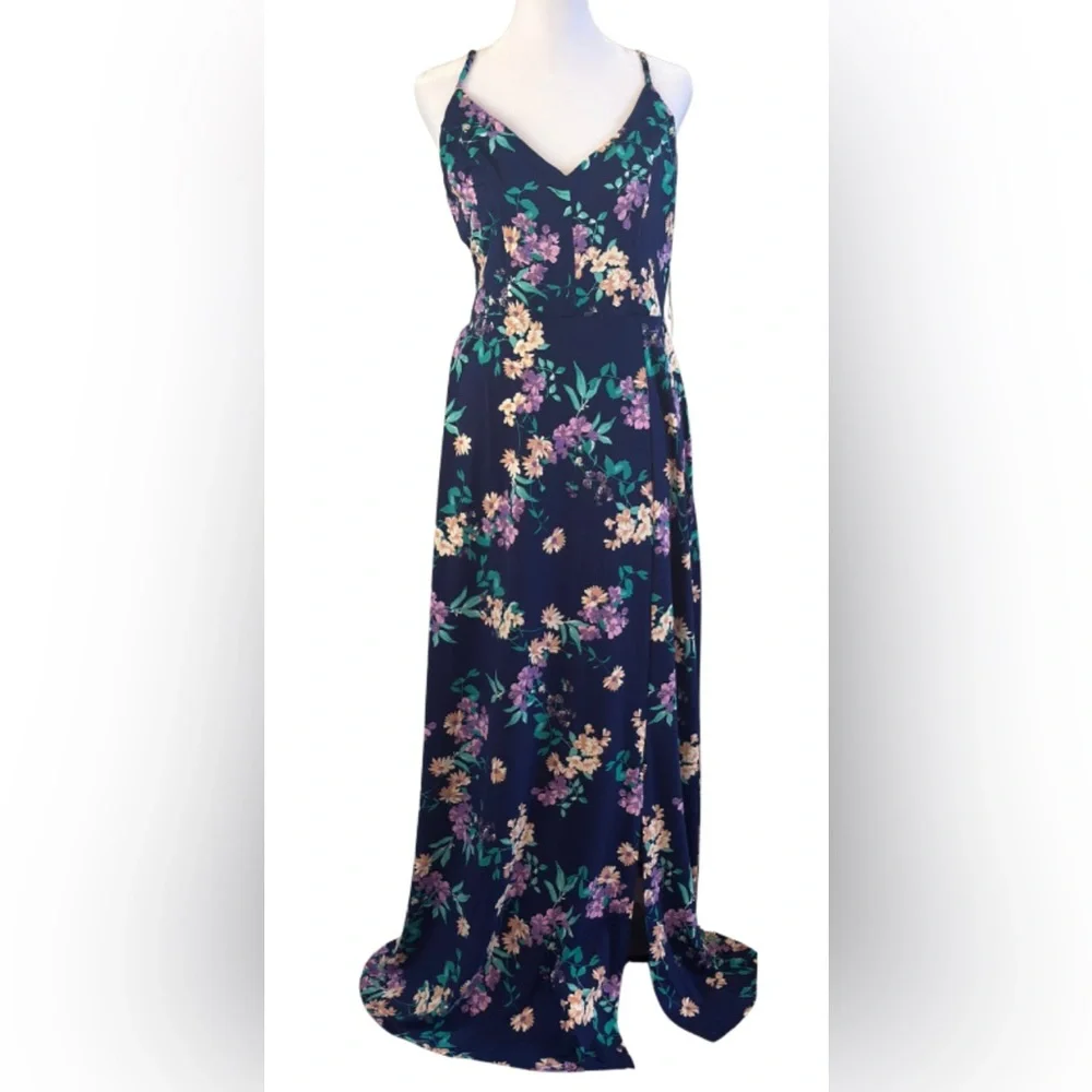 Nine Britton Kellie Knit Maxi Dress | Navy Floral - Picture 3 of 7